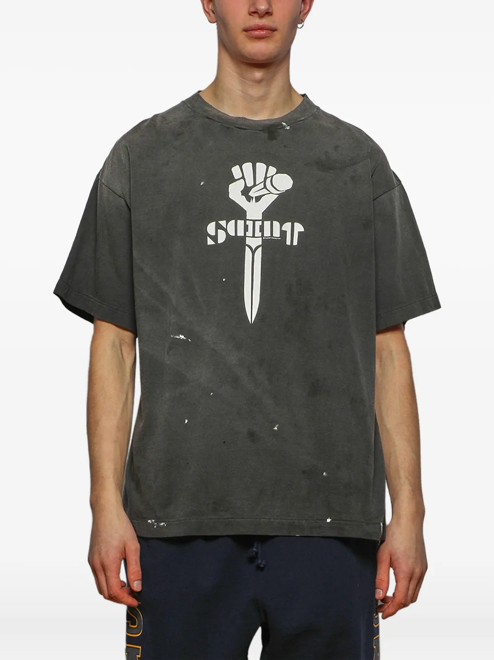 SAINT MXXXXXX T-shirt met print Grijs