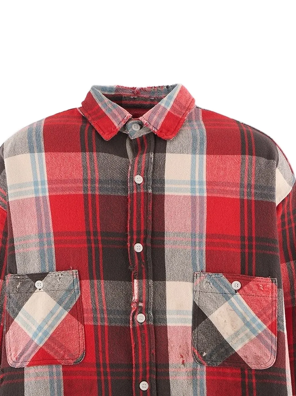  Saint Mxxxxxx Checked Pocket Shirt - Red 