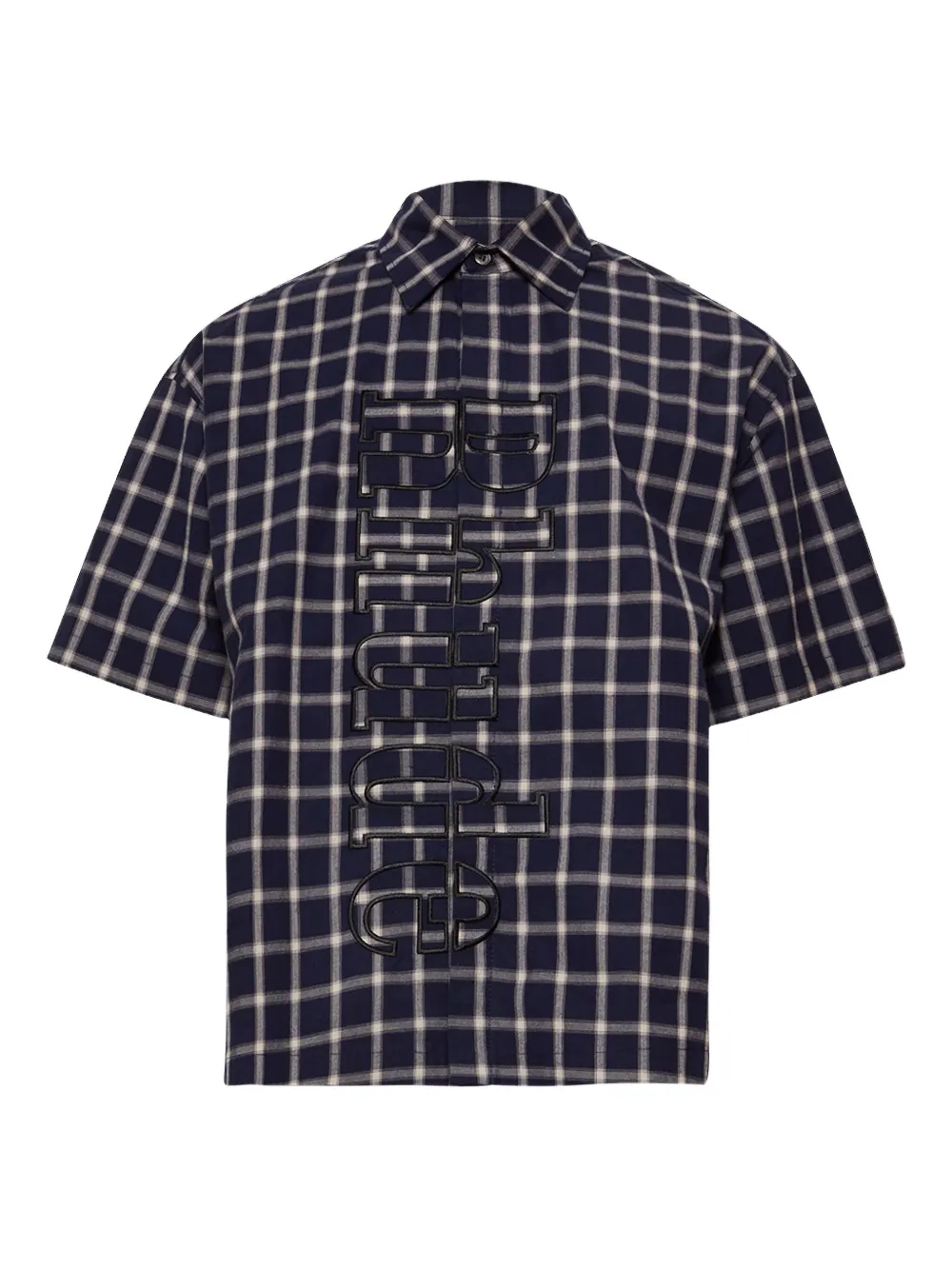 RHUDE checked-pattern shirt Blauw