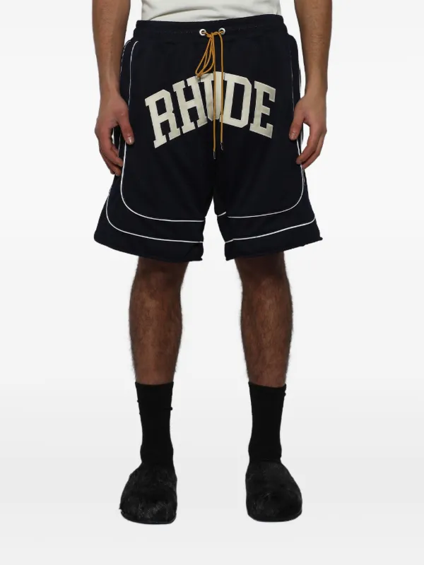 t*様 RHUDE ロゴショートパンツ M RHUDE Collegiate logo-print Mesh Shorts | Blue | FARFETCH