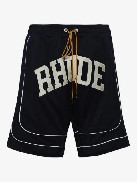 RHUDE Collegiate logo-print mesh shorts