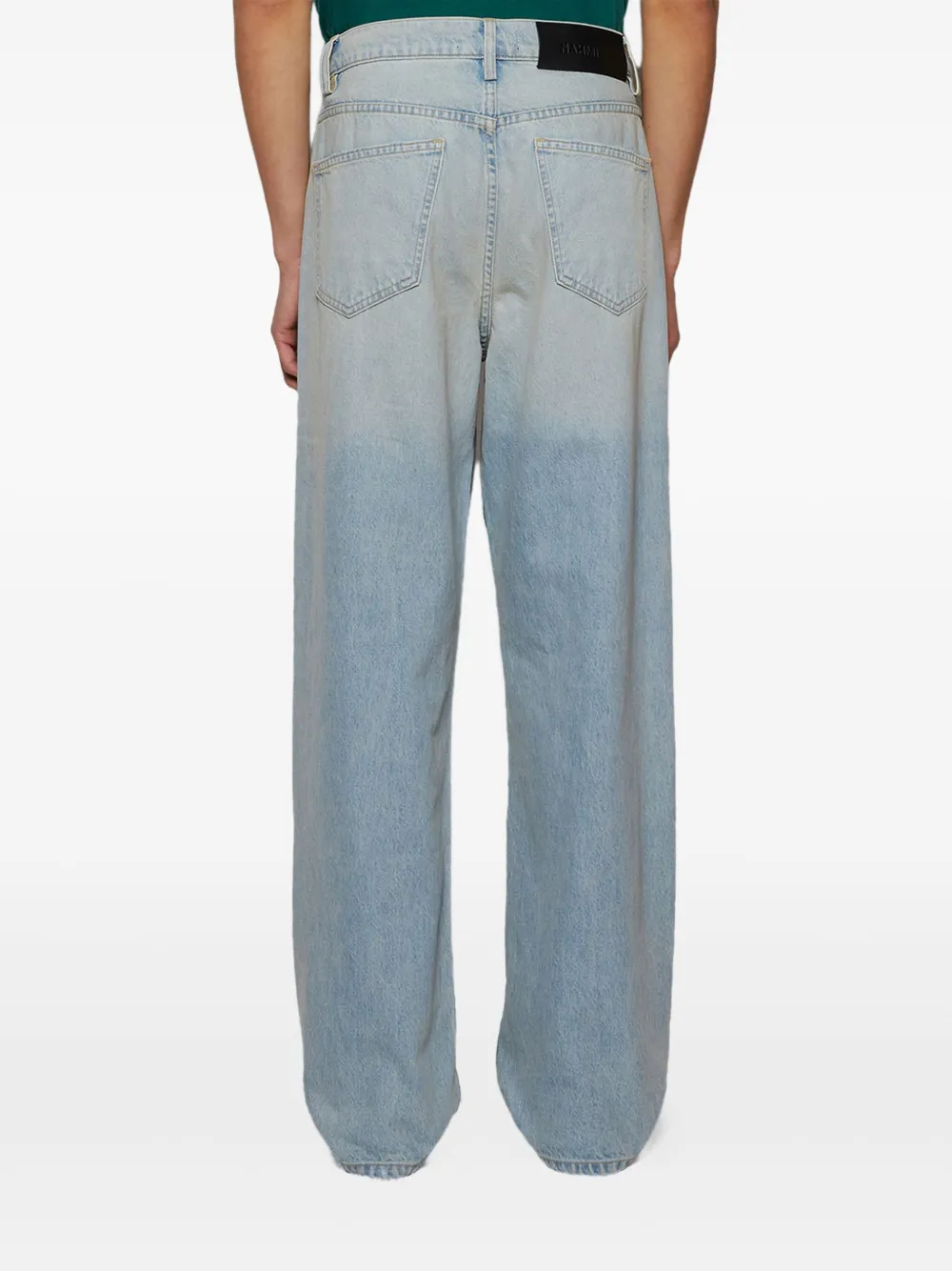 Nahmias Jeans met knoop- en ritssluiting Blauw