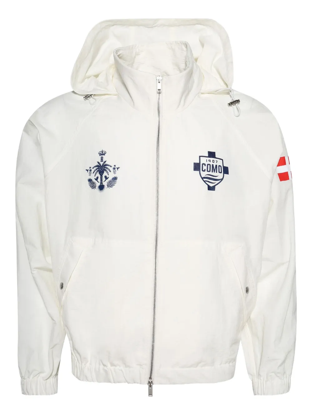 RHUDE FC Como hooded jacket Wit
