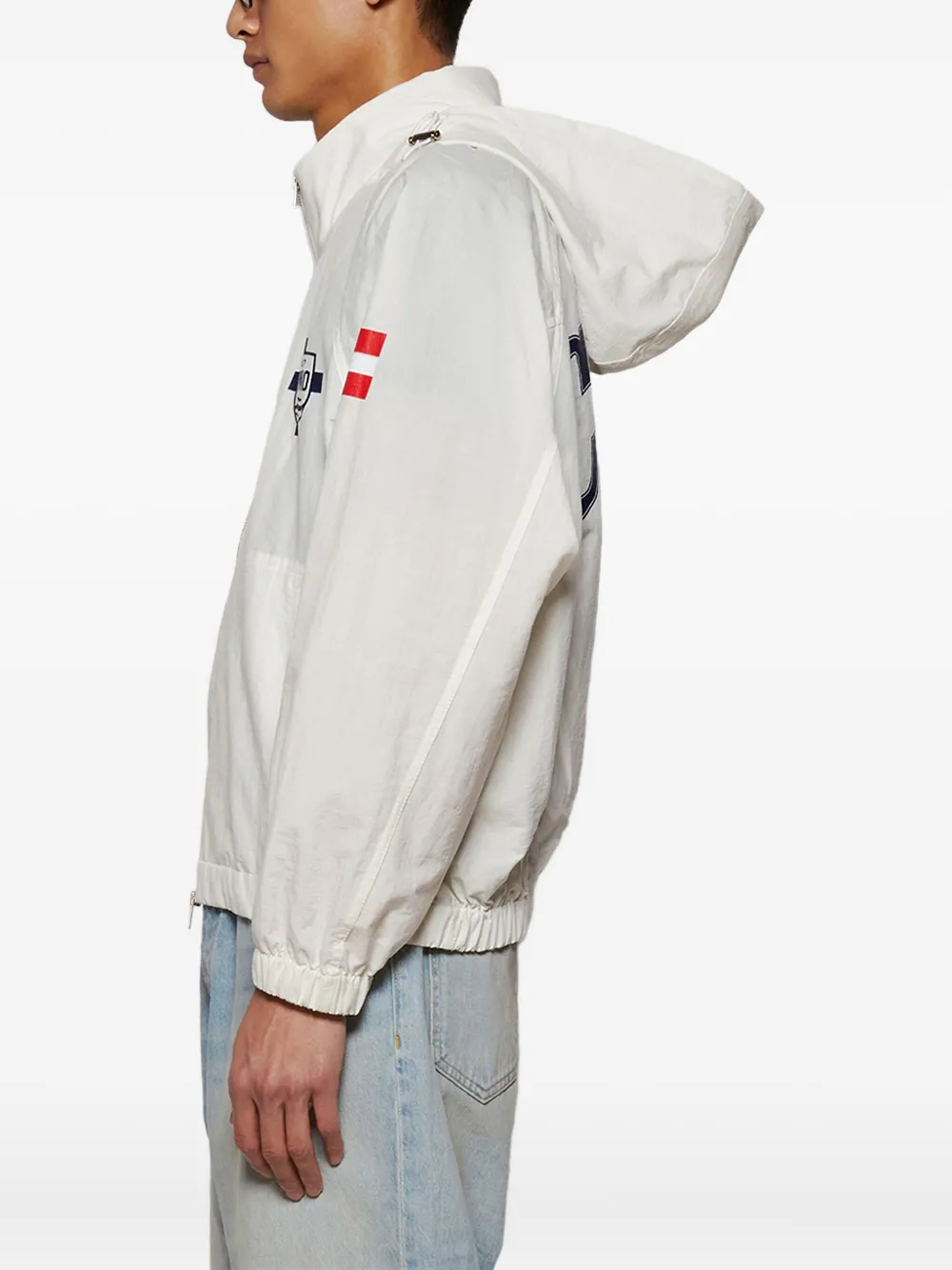 RHUDE FC Como hooded jacket Wit