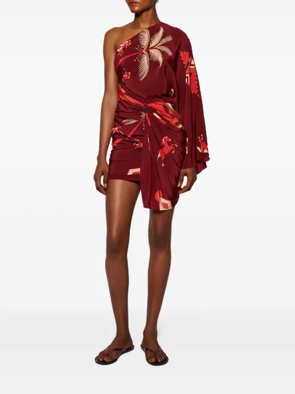uo johanna printed chiffon mini dress Urban Outfitters Uo Johanna Printed Chiffon Mini Dress in Blue