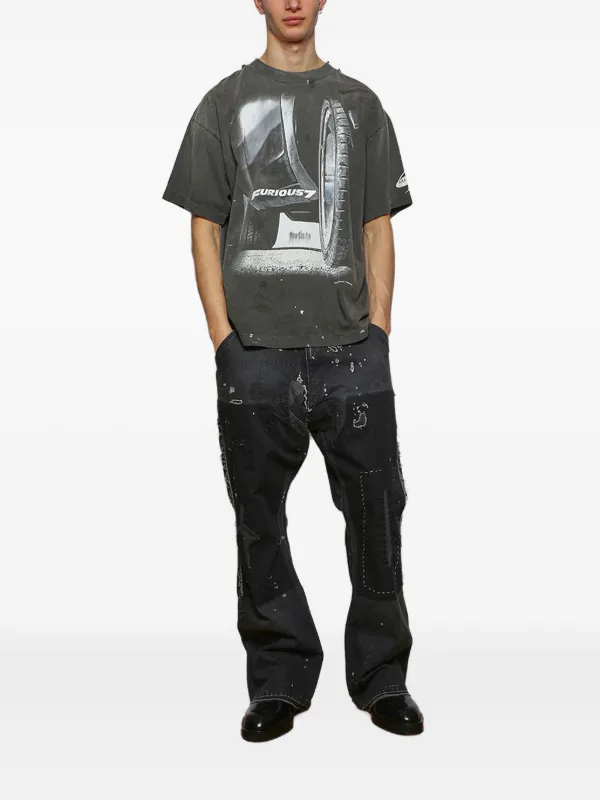 SAINT MXXXXXX Furious 7-graphic T-shirt | Grey | FARFETCH TR