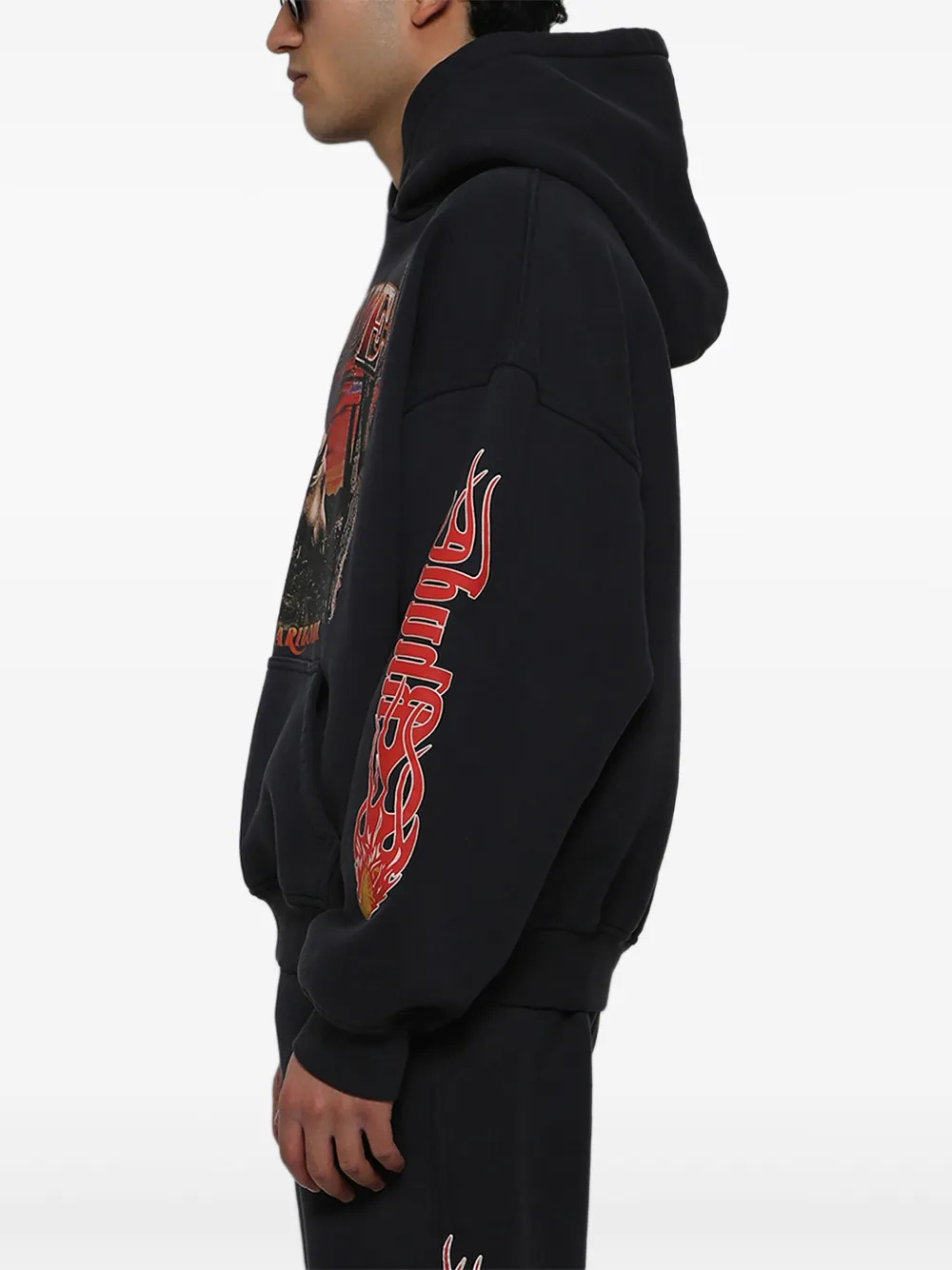 RHUDE Hoodie met print Zwart