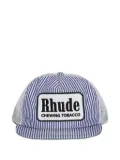 RHUDE striped logo-patch baseball cap - Blue