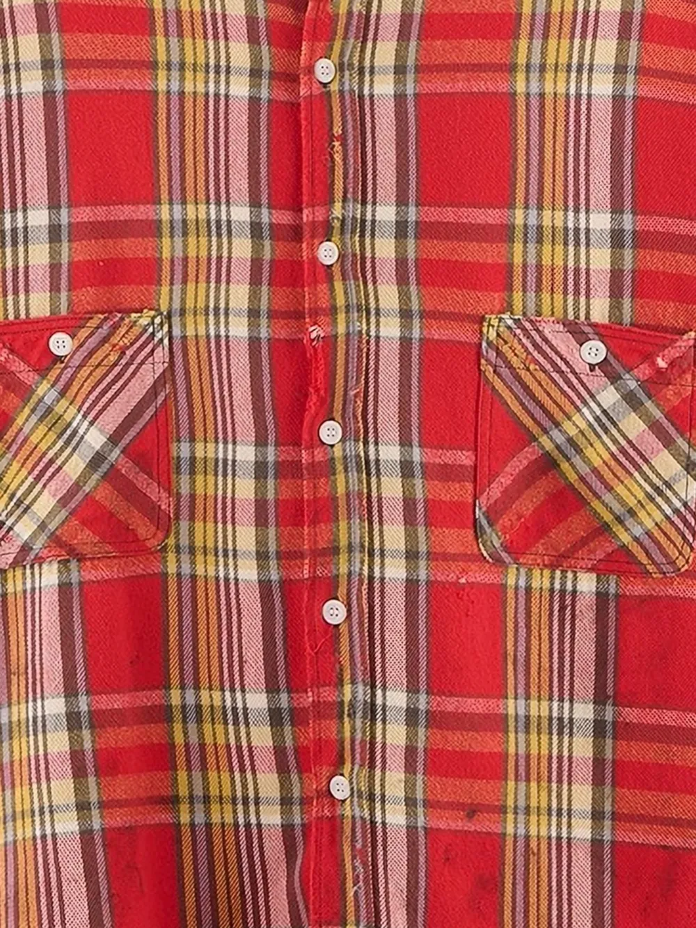  Saint Mxxxxxx Check Pocket Shirt - Red 