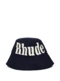 RHUDE logo-print bucket hat - Blue