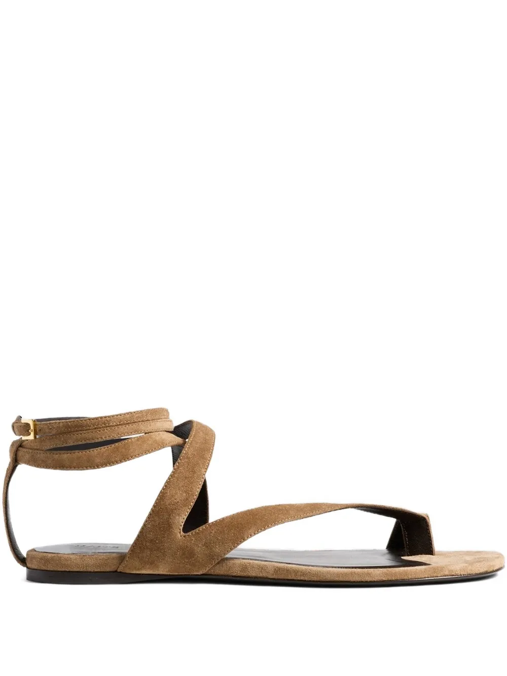 KHAITE Aimee ankle-wrap sandals Neutrals