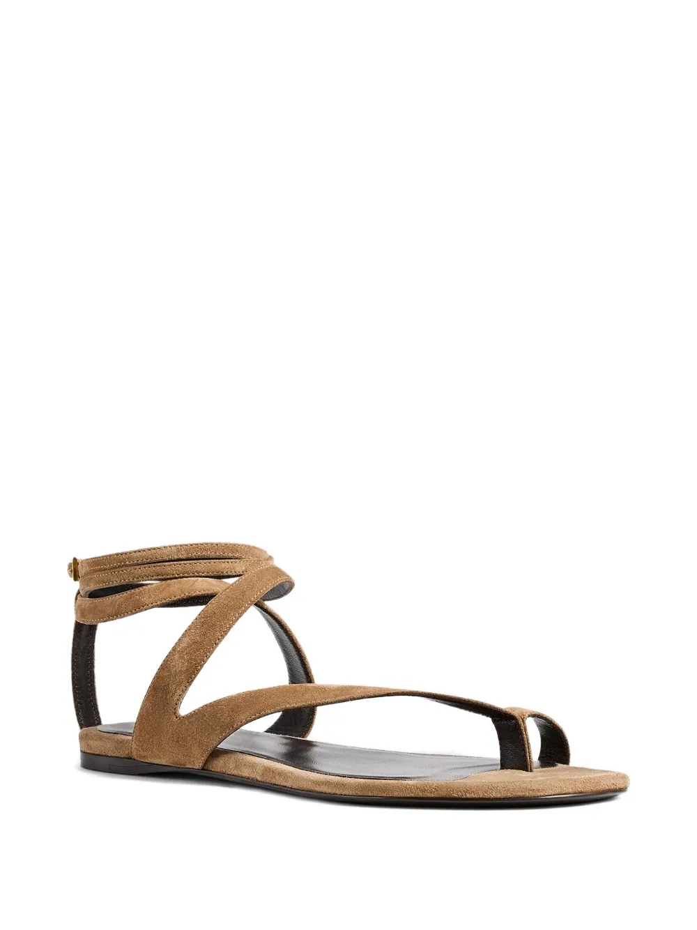 KHAITE Aimee ankle-wrap sandals Neutrals