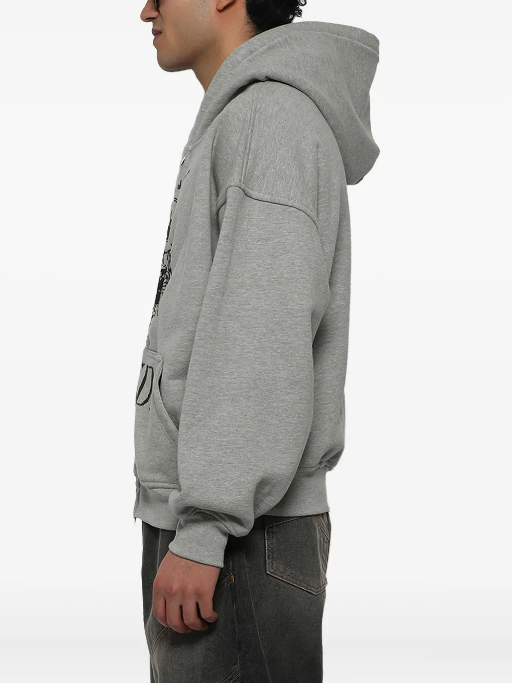 RHUDE Youth Of America hoodie met rits Grijs