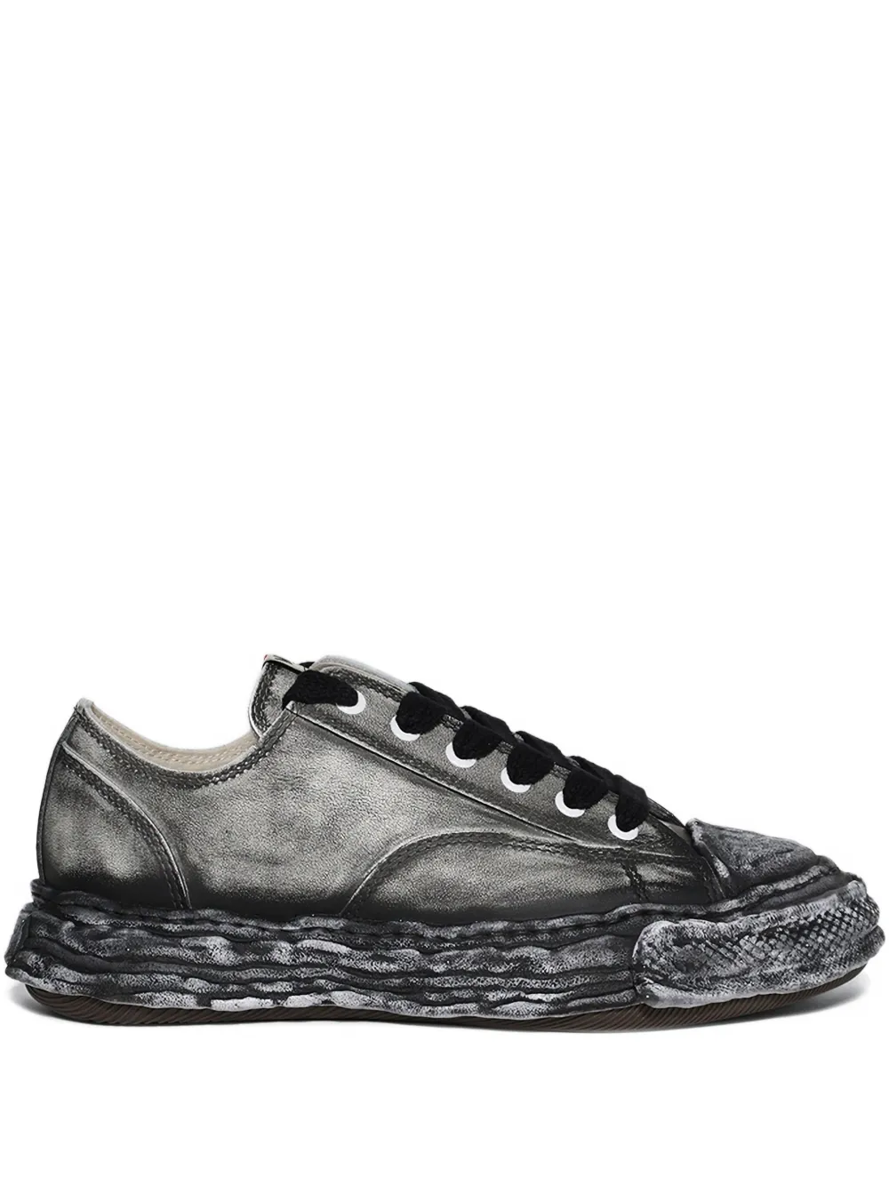 Maison MIHARA YASUHIRO Peterson 23 faded leather senakers Black