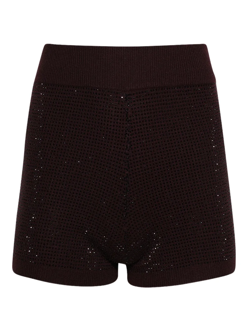 David Koma Rhinestone-embellished Shorts In Brown