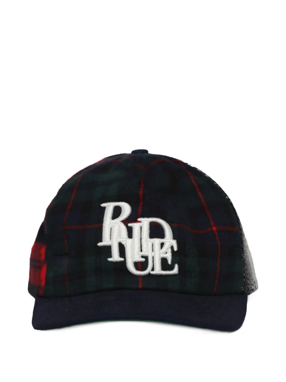RHUDE Cappello da baseball a quadri con logo ricamato - Rosso