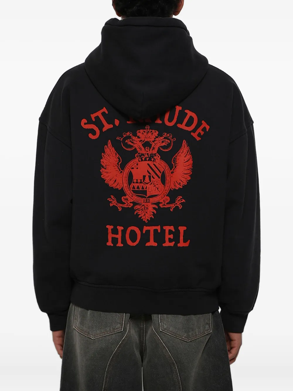 RHUDE St. hoodie met rits Zwart