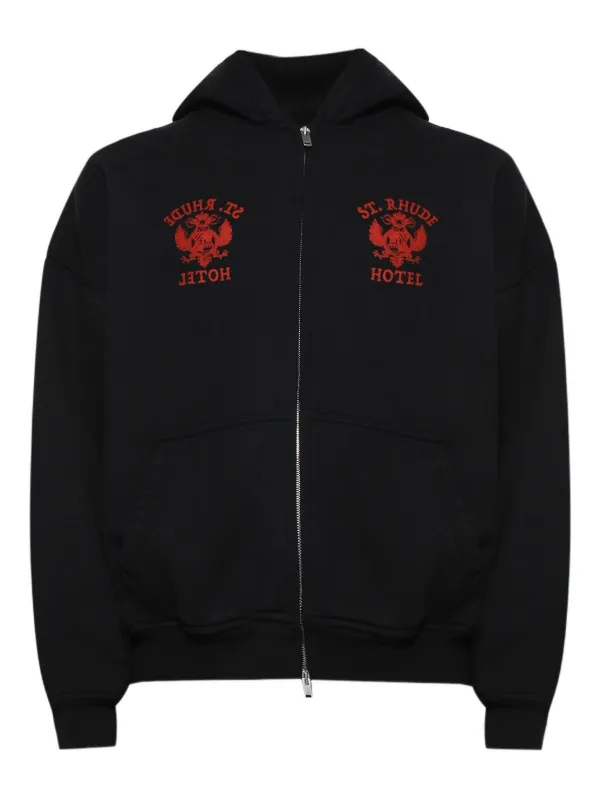 RHUDE St. Rhude ジップパーカー | ブラック | FARFETCH JP