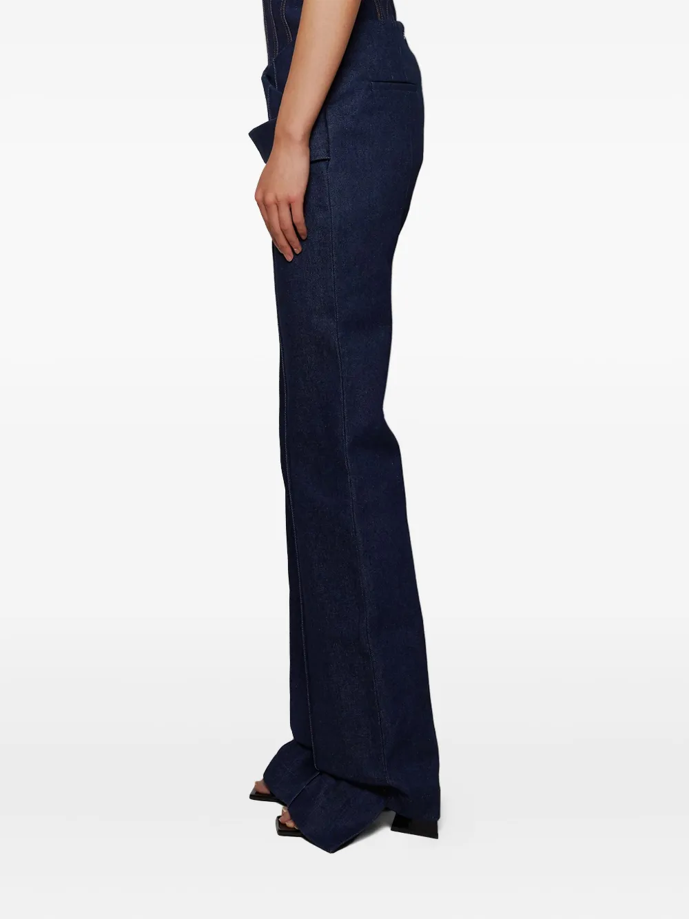 David Koma Asymmetric-waist Jeans In Blue