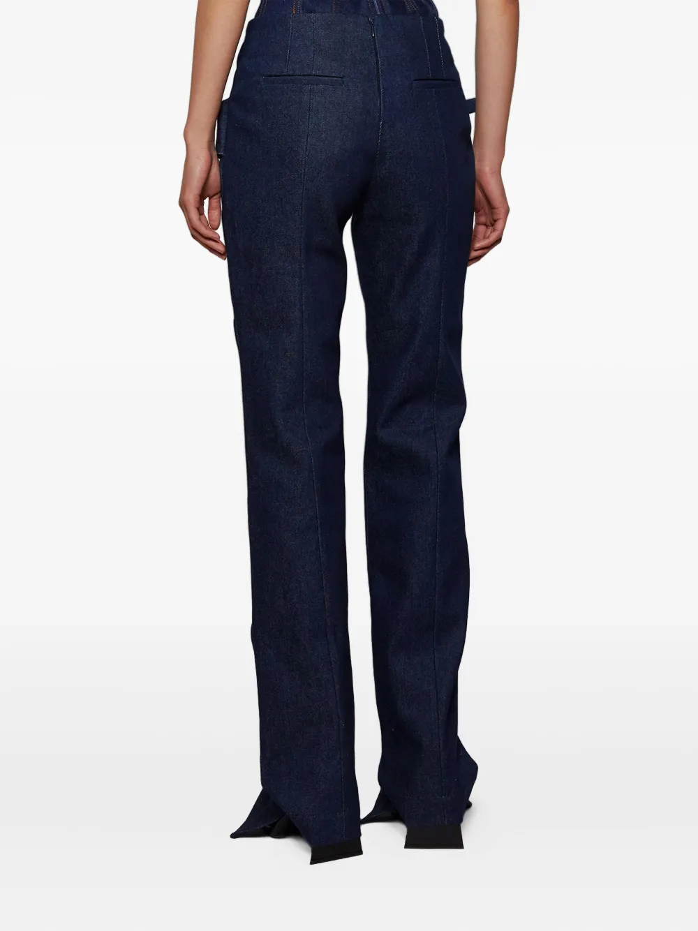 David Koma Asymmetric-waist Jeans In Blue