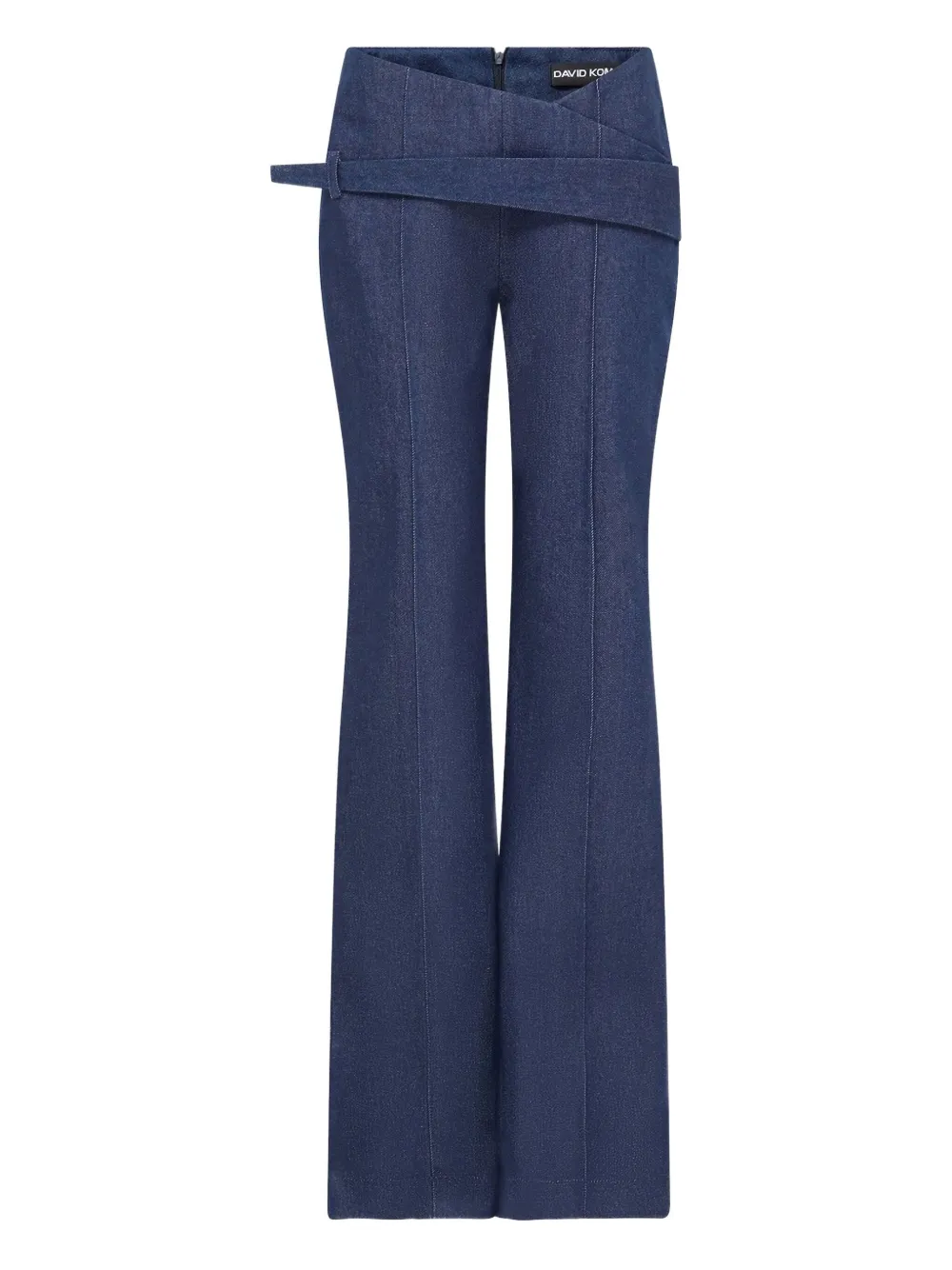 David Koma asymmetric-waist jeans - Blu