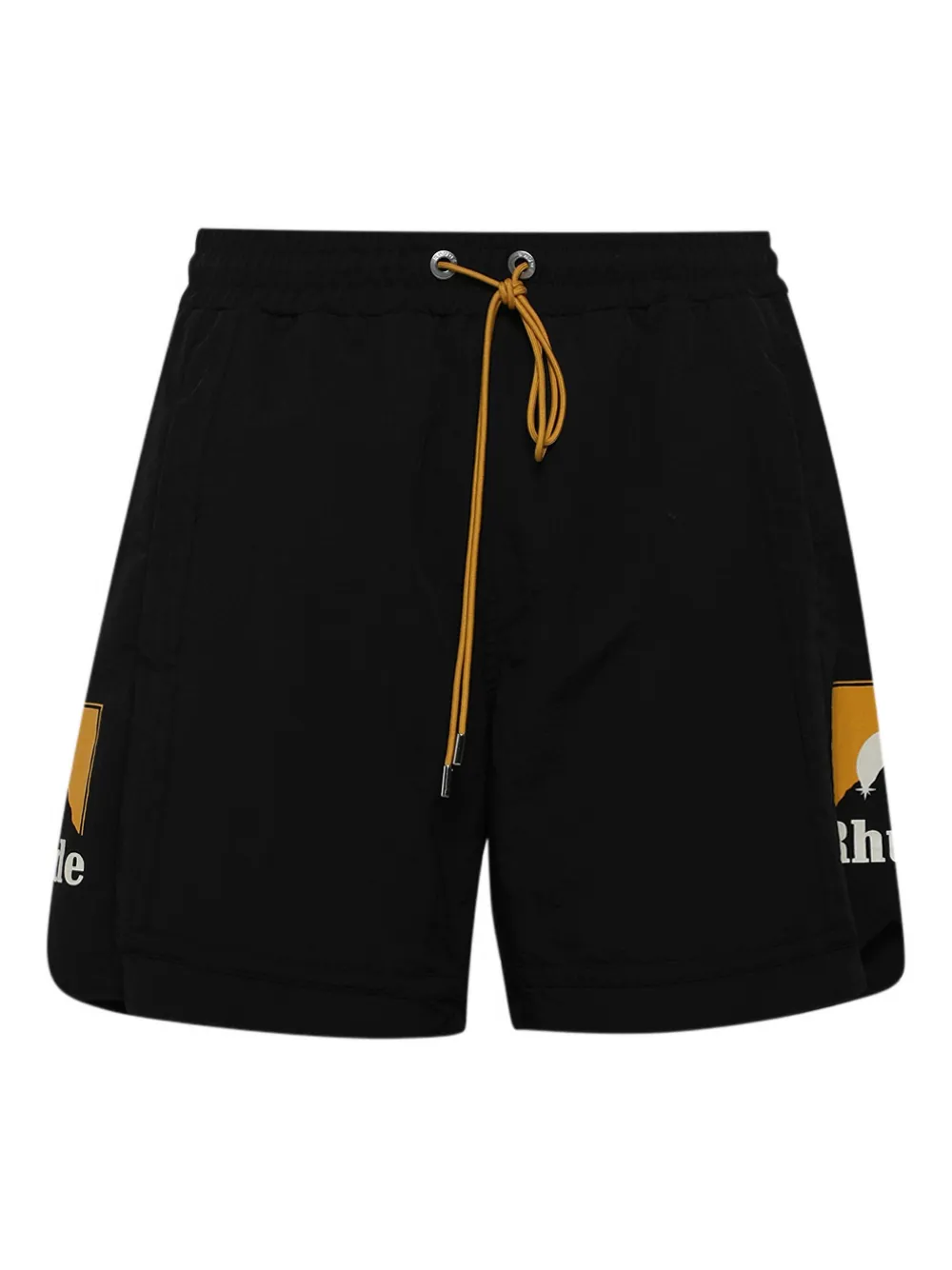 RHUDE Moonlight Logo drawstring shorts | Black | Image 1