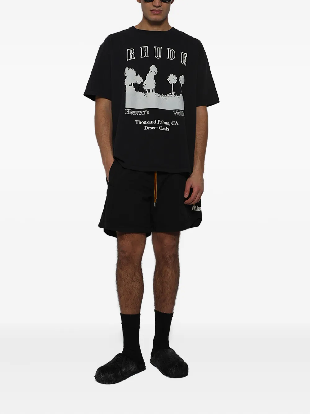 RHUDE Moonlight Logo drawstring shorts | Track & Running Shorts | Image 2