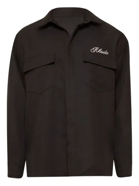 RHUDE embroidered-logo shirt
