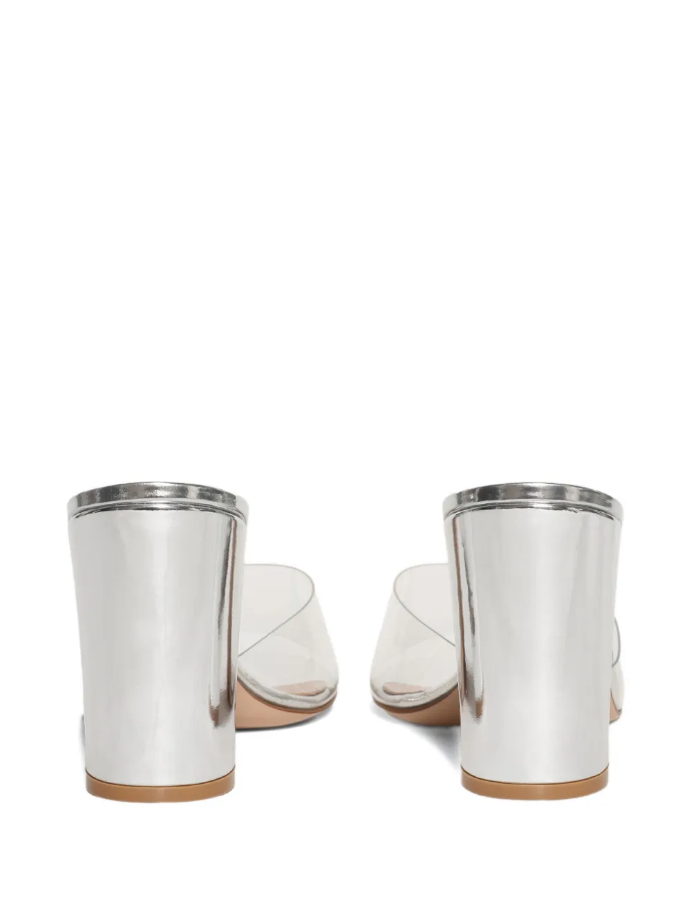 Gianvito Rossi 85mm block-heel clear sandals Wit