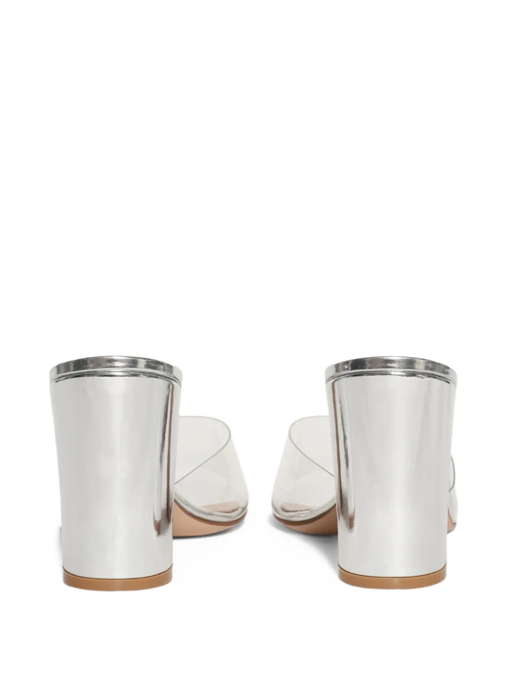 Gianvito Rossi 85mm block-heel clear sandals White
