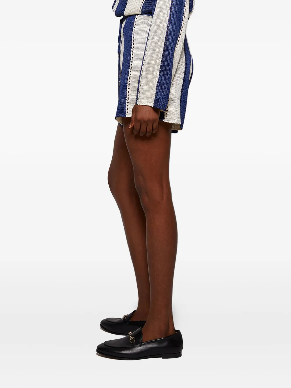 Calle Del Mar Cabana Stripe Shorts In Blue