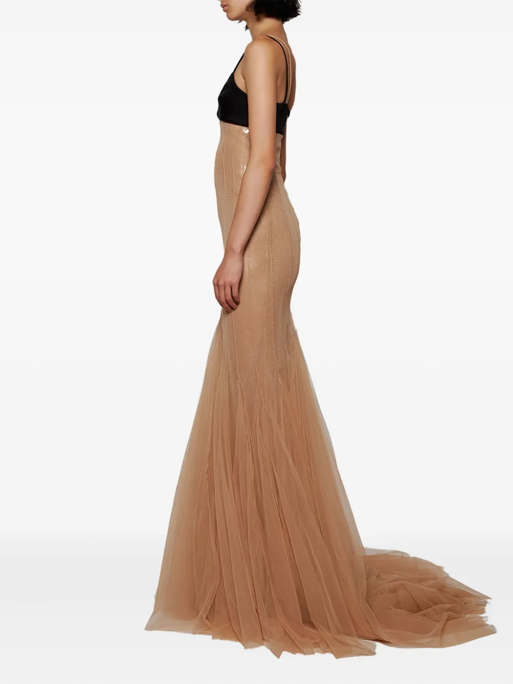 David Koma Sequinned Gown In Multi