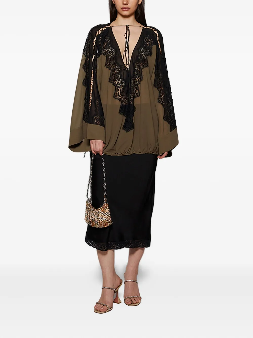Christopher Esber lace-paneled tunic | Tunic Tops & Kaftans | Image 2