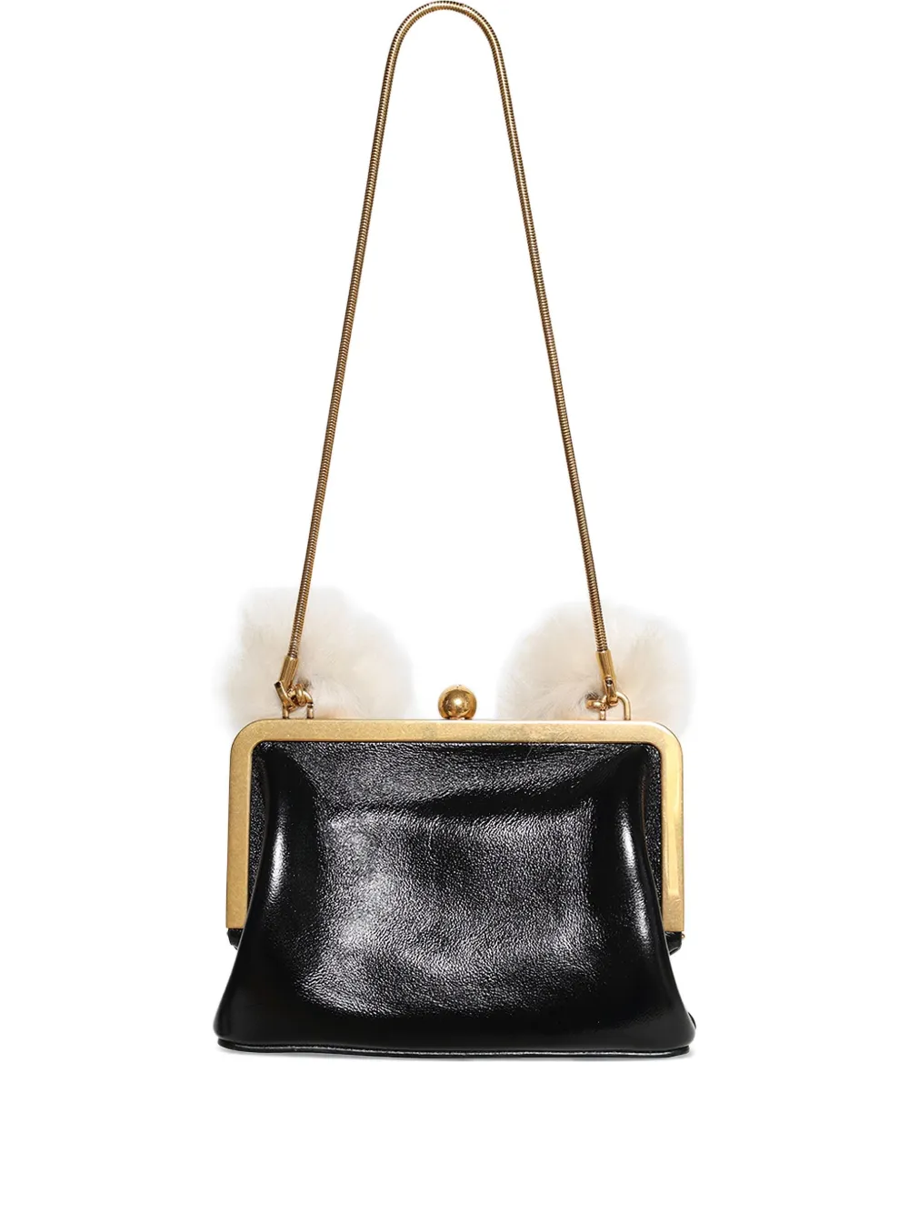 KHAITE small  Lilith shearling-strap shoulder bag | Black | Image 1