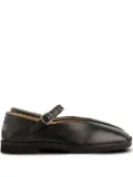 LEMAIRE leather ballerina shoes - Brown