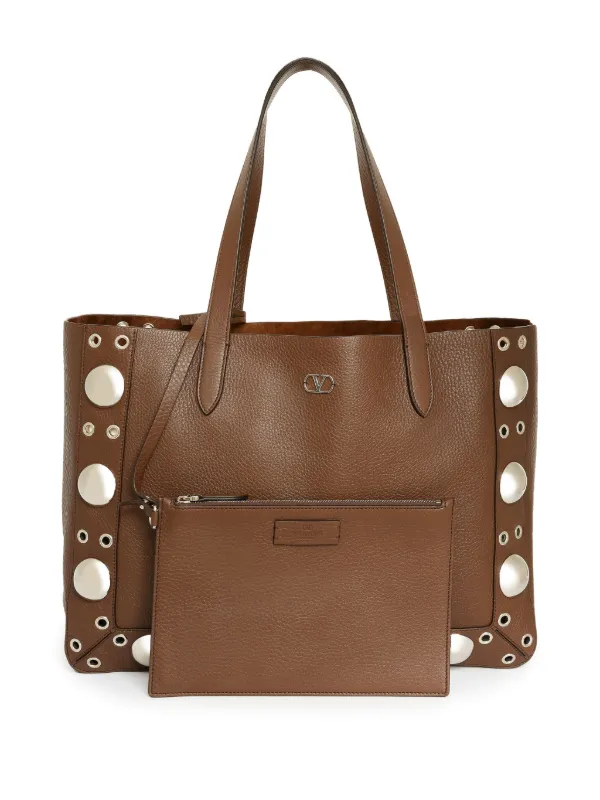Valentino Garavani レザー トートバッグ | ブラウン | FARFETCH JP