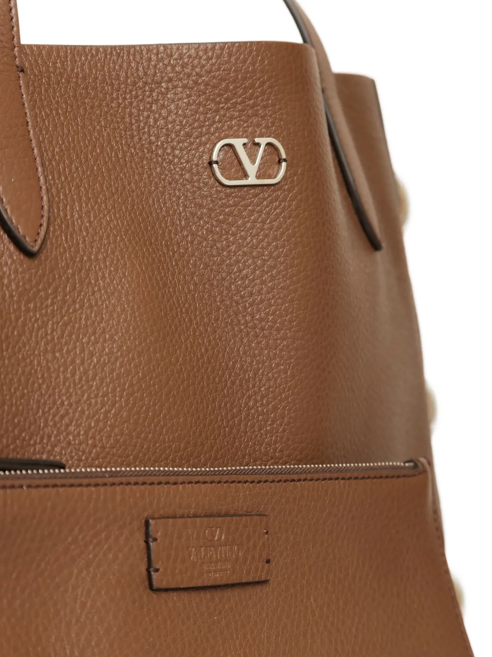 Valentino Garavani Leren shopper Bruin