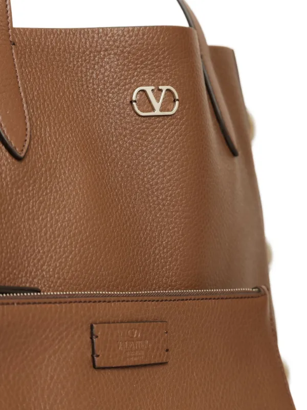 Valentino Garavani レザー トートバッグ | ブラウン | FARFETCH JP