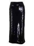 TWP sequin-embellished midi skirt - Black
