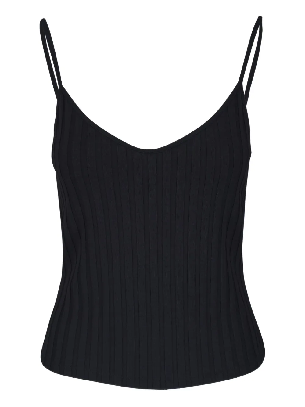 Vince ribbed tank top Zwart