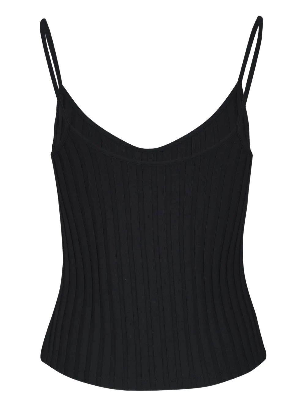 Vince ribbed tank top Zwart