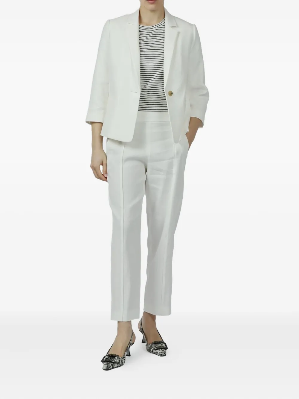 Vince pleated-pocket trousers - Wit