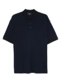 Giorgio Armani textured polo shirt - Blue