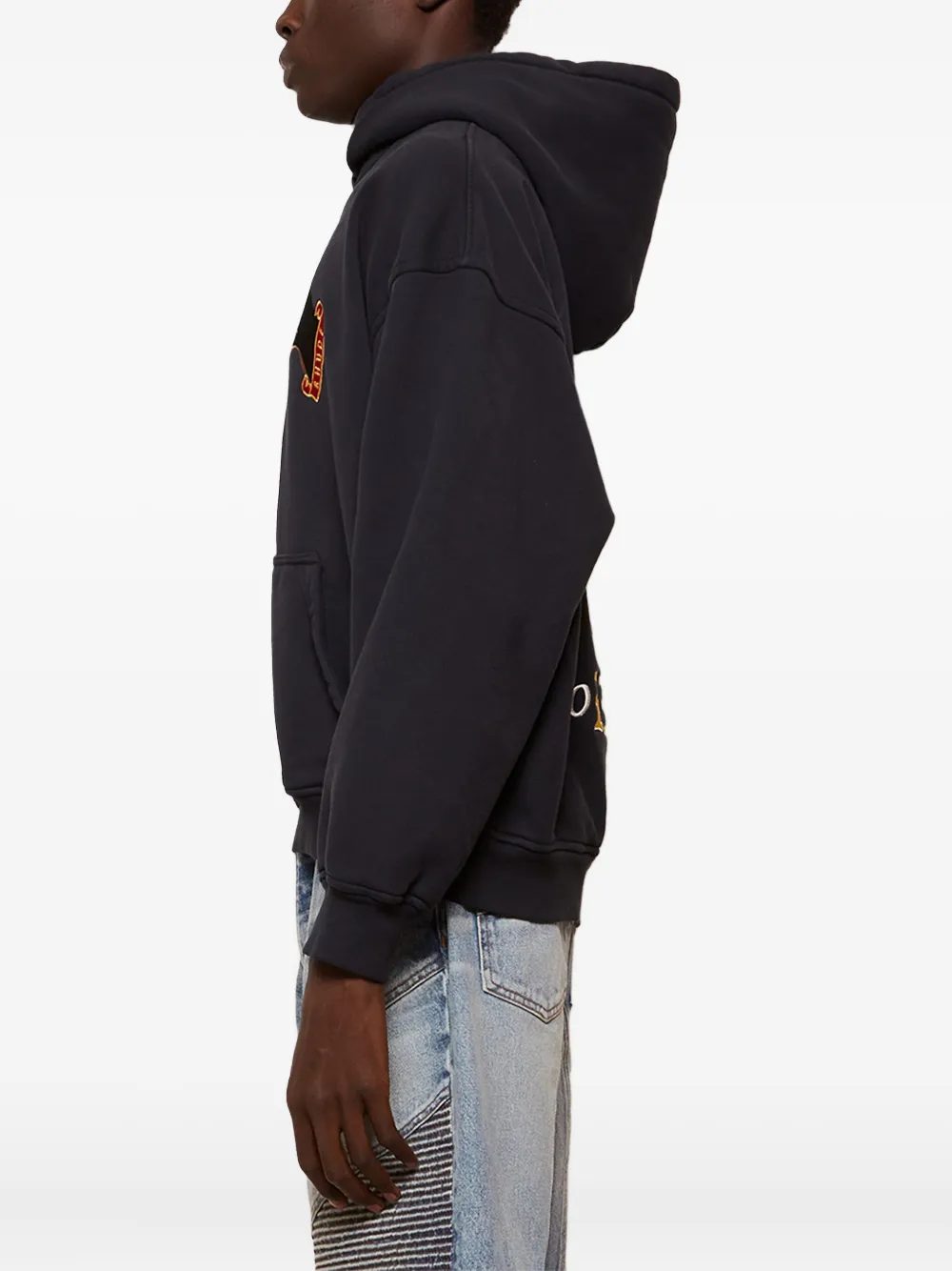 RHUDE Hoodie met geborduurde hond Zwart