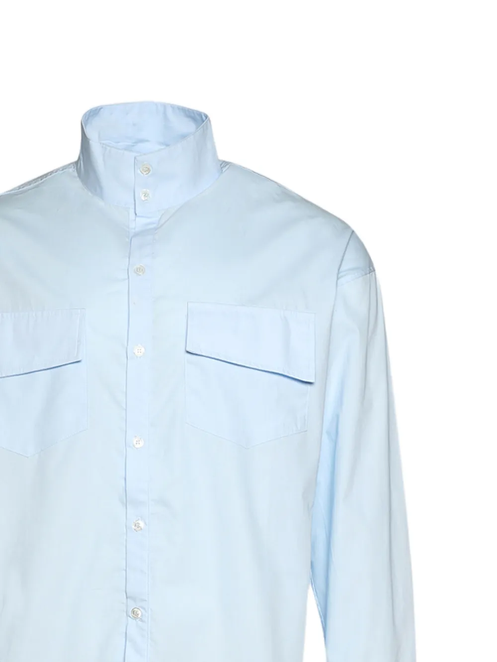 RHUDE Overhemd met klepzak en hoge hals Blauw