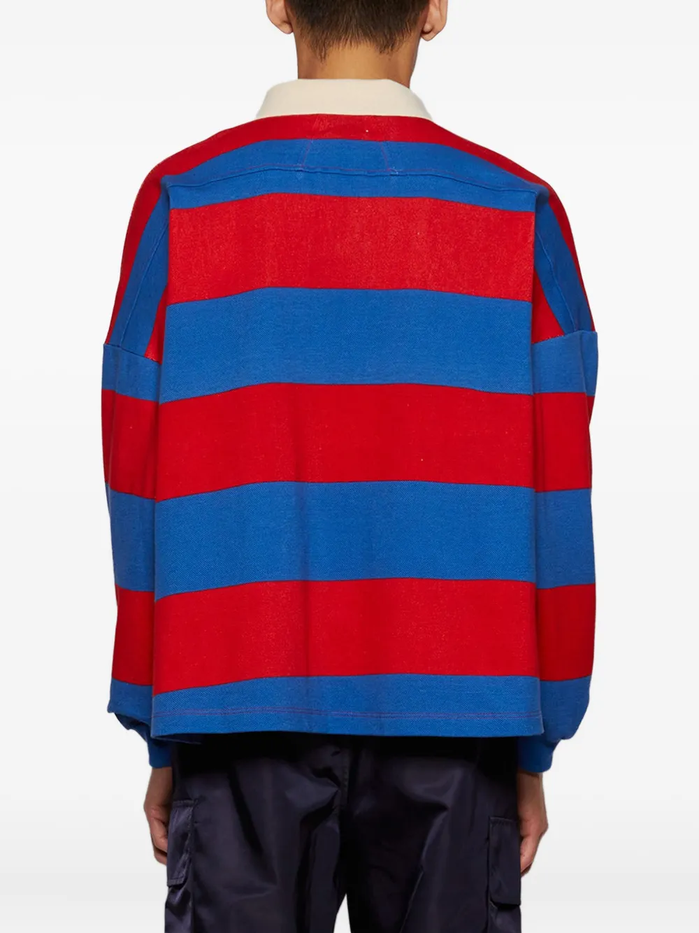 RHUDE Gestreept piqué poloshirt Rood