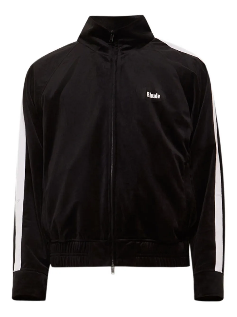 RHUDE Gestreifte Hampton Sportjacke aus Samt - Schwarz
