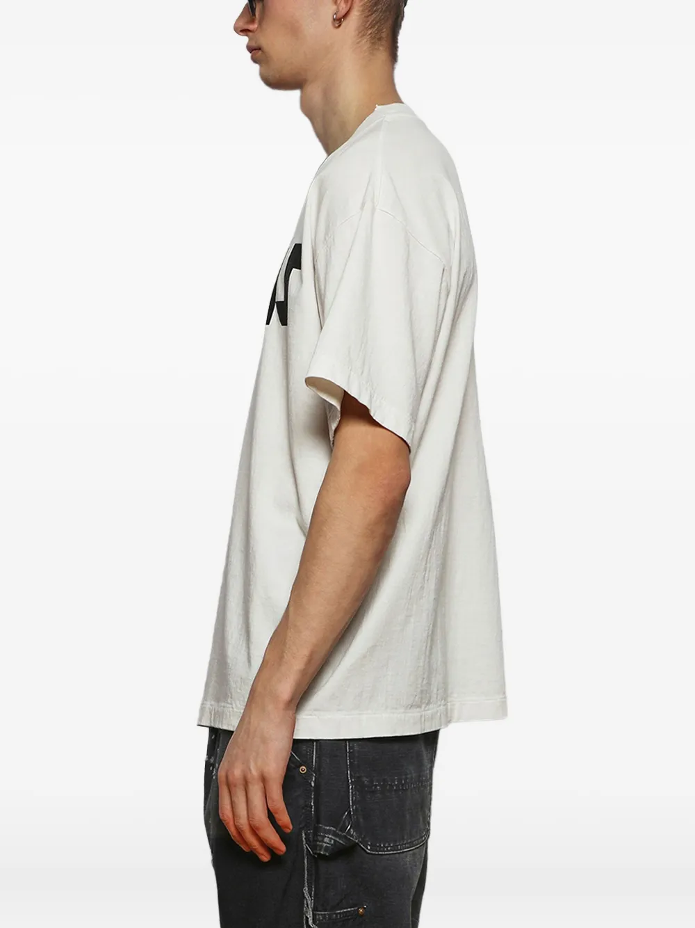 SAINT MXXXXXX T-shirt met logoprint Beige