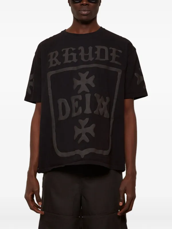 RHUDE Cadre Noir ロゴ プリント コットン Tシャツ 人気 RHUDE Cadre Noir ロゴ プリント コットン Tシャツ 人気 (RHUDE