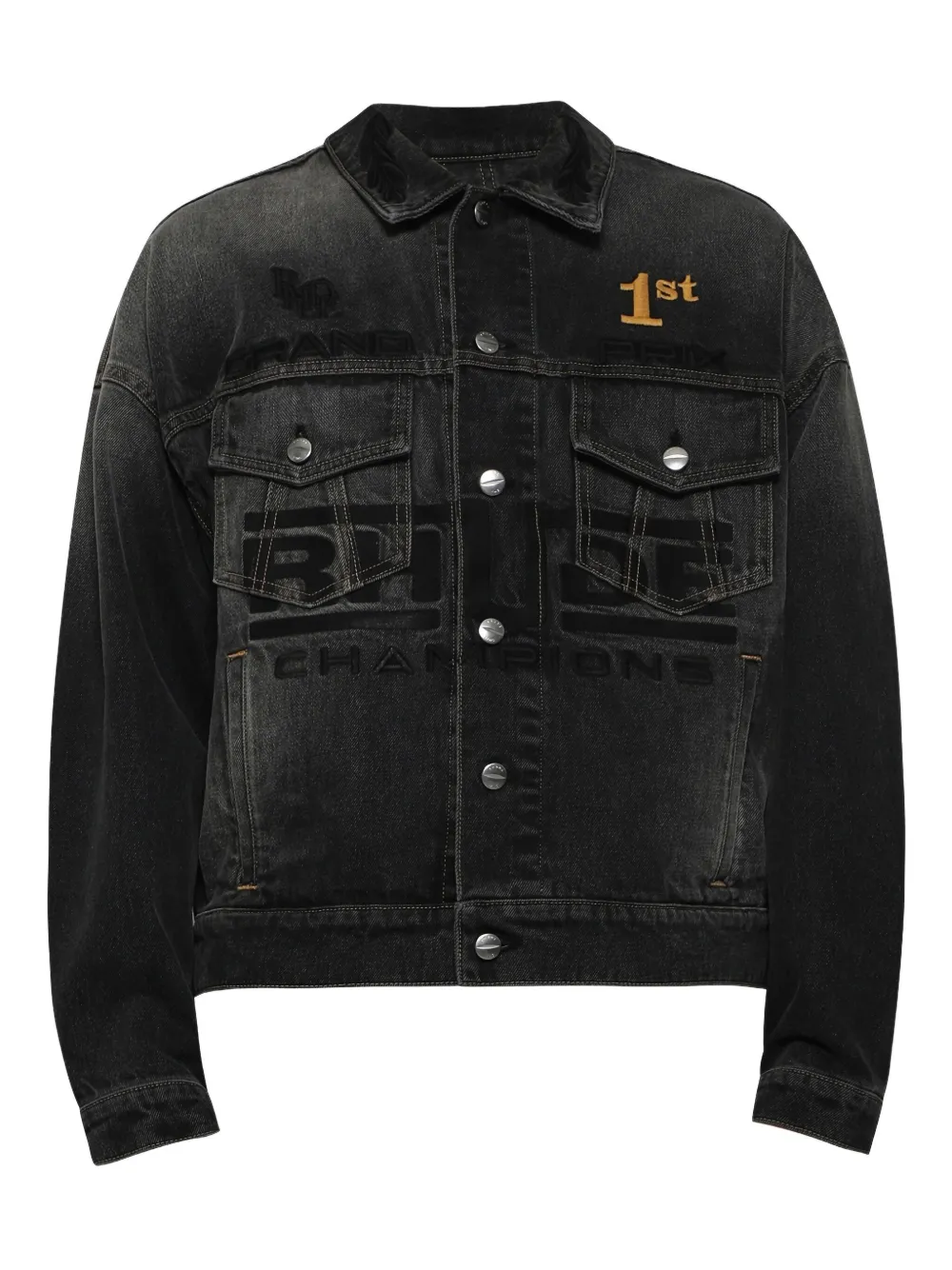 RHUDE Tire Jeansjacke - Schwarz